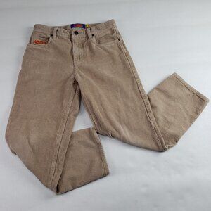 Empyre Loose Fit Corduroy Skate Pant Kids 27x26 Tan Y2K Baggy Relax Casual Boy